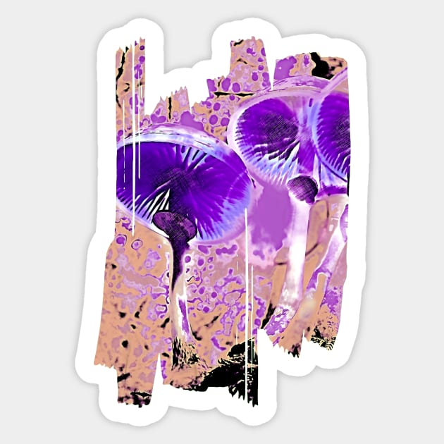 Psychedelic Mushrooms Sticker by Urban_Vintage